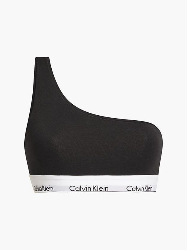 Calvin Klein USA One Shoulder - Modern Cotton Womens Bra Black 8329061-YM